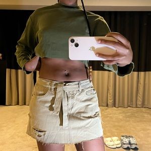 reworked 1of1 cargo mini skirt